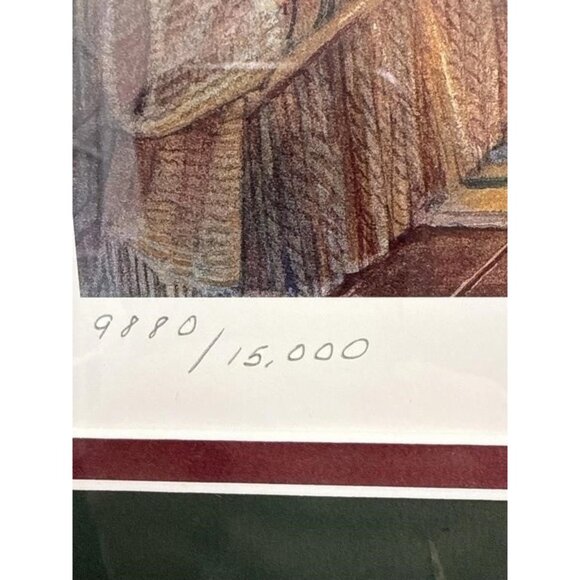 Trisha Romance “Christmas at the Cottage” Signed w/ COA Framed Print 33x25 - Picture 4 of 9